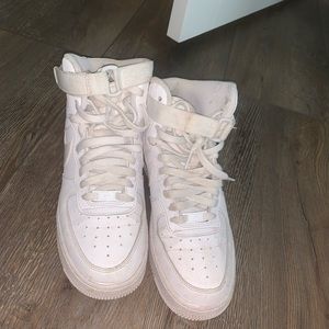 White high top air forces